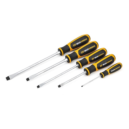 Gearwrench 5 Pc. Slotted Dual Material Screwdriver Set 80053H